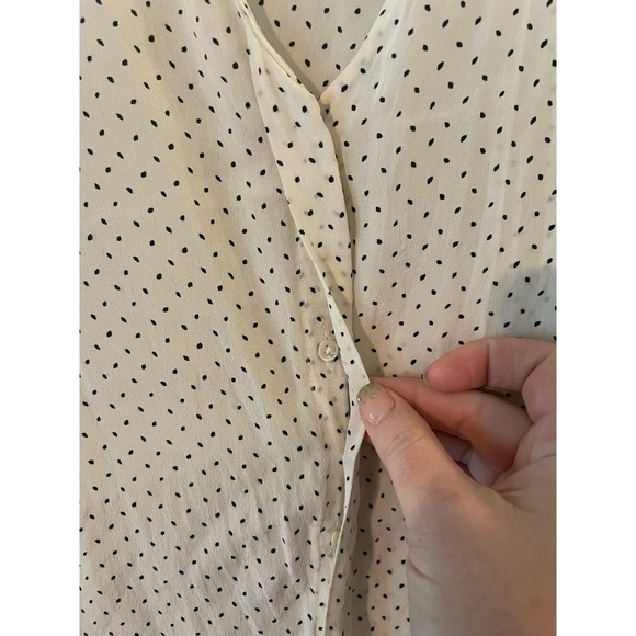 Massimo Dutti Button Down Polka Dot Blouse - Picture 2 of 5